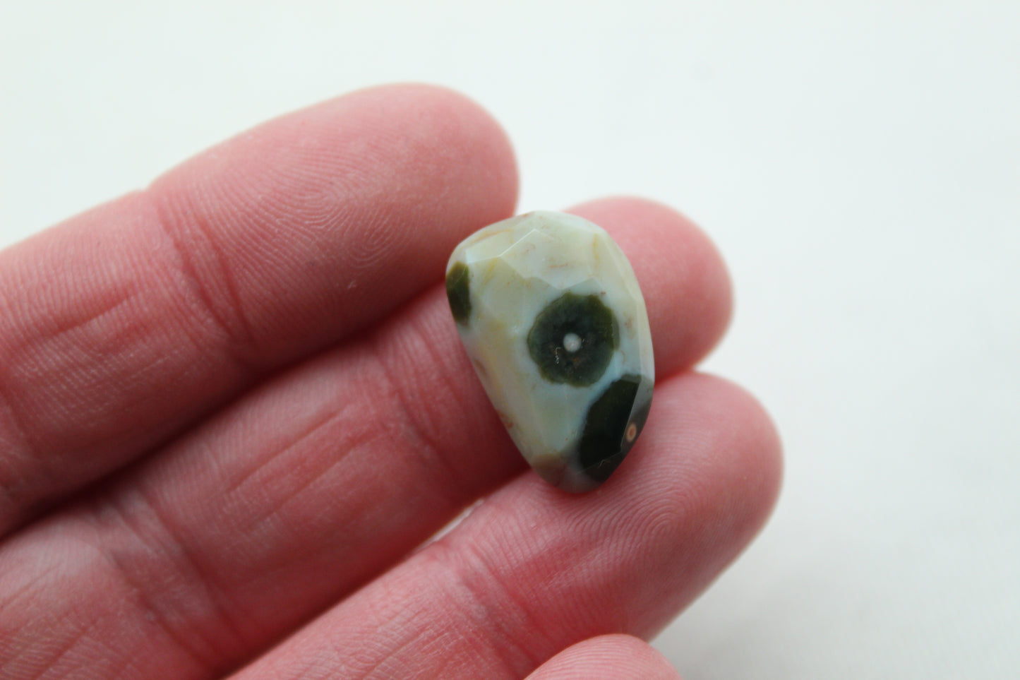 Small Rose cut Ocean Jasper Cabochon Gemstone freeform green