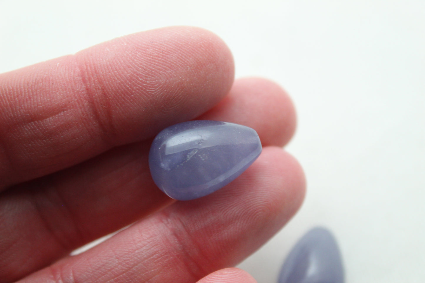 TOP DRILLED Set of two Dyed Purple Jade Gemstones drop