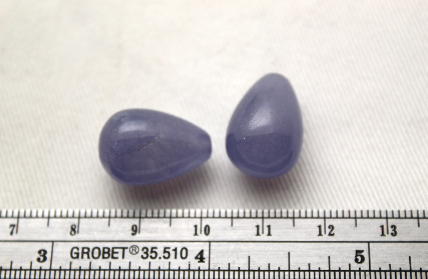 TOP DRILLED Set of two Dyed Purple Jade Gemstones drop