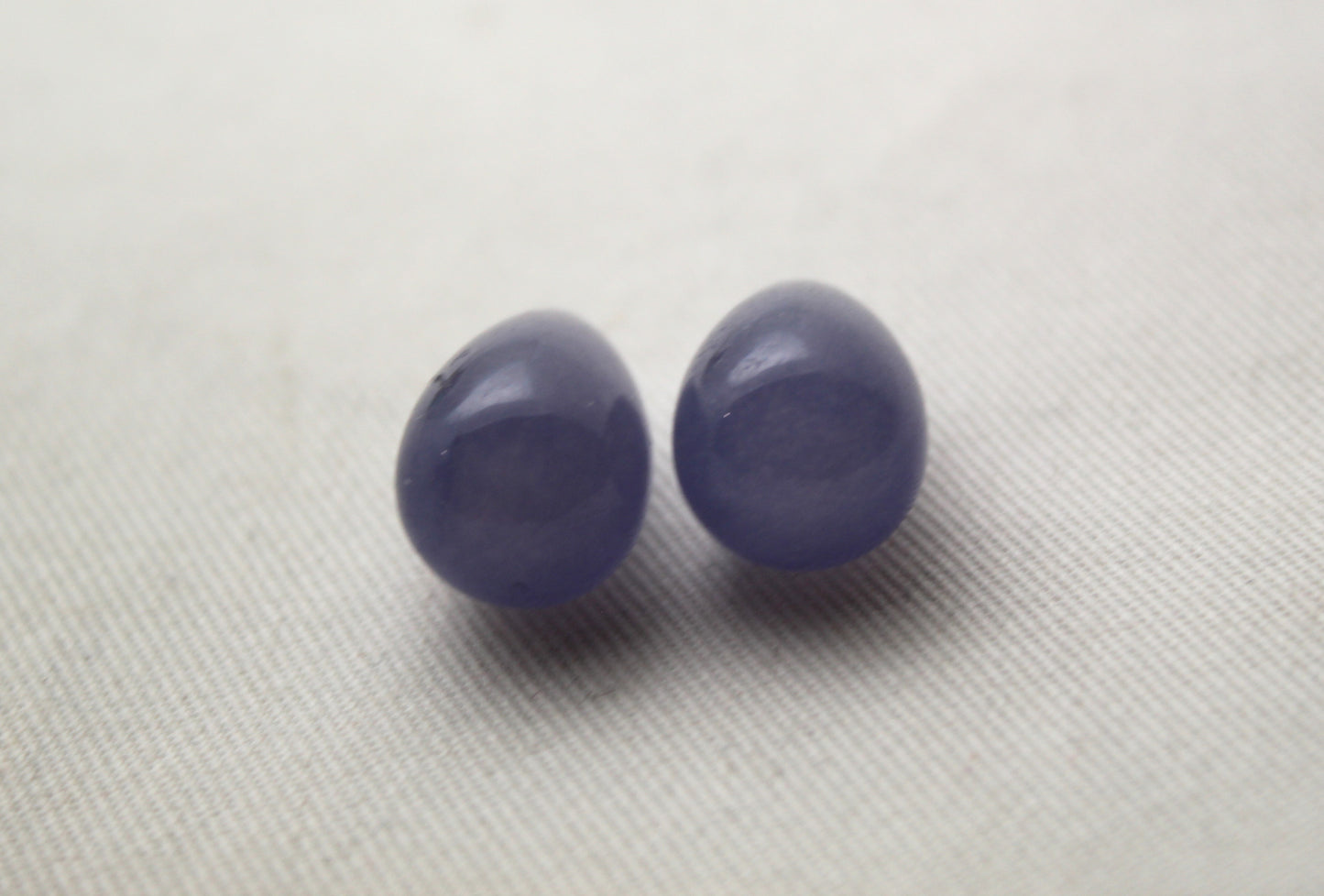 TOP DRILLED Set of two Dyed Purple Jade Gemstones drop