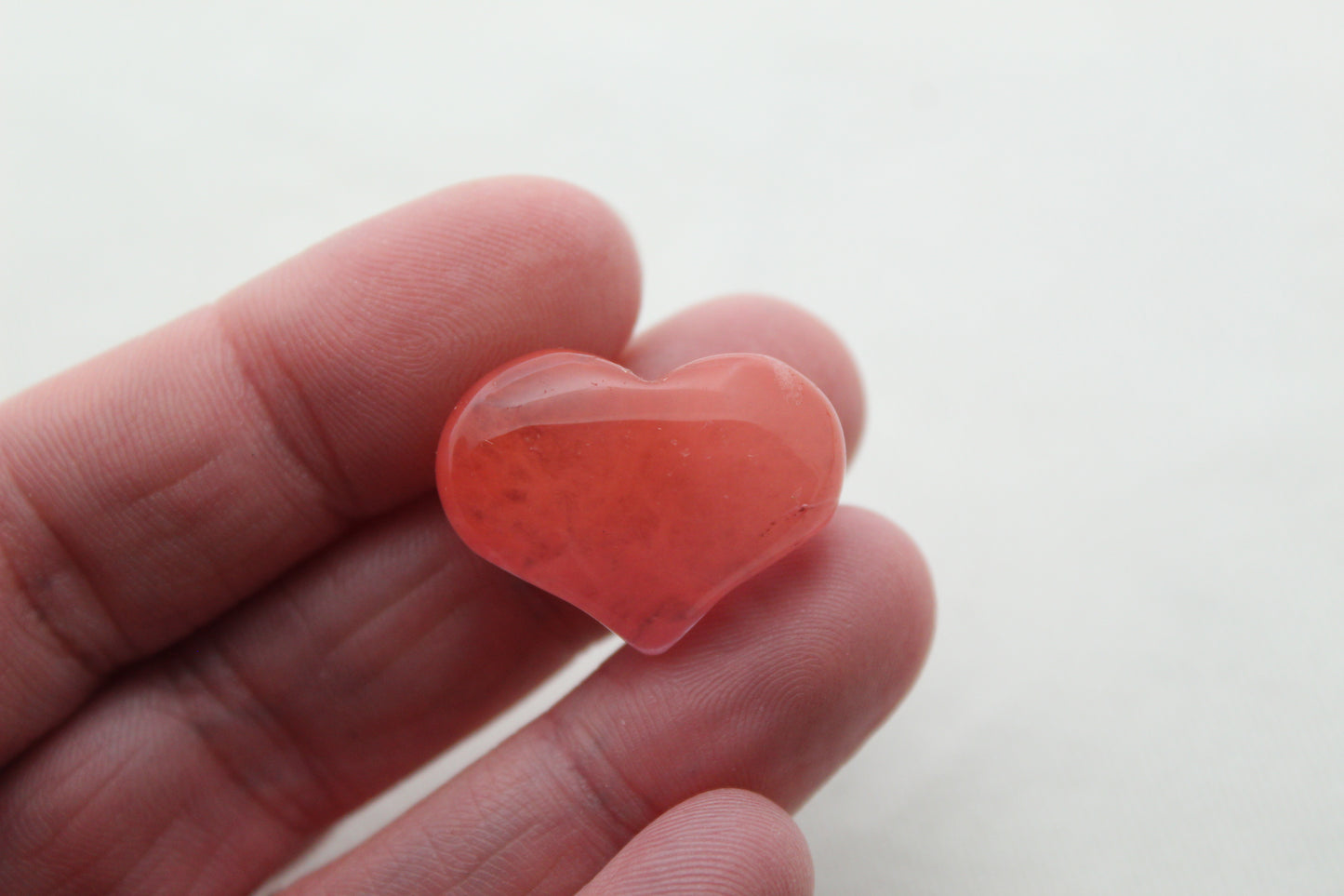 One Small Heart Watermelon Quartz 25MM