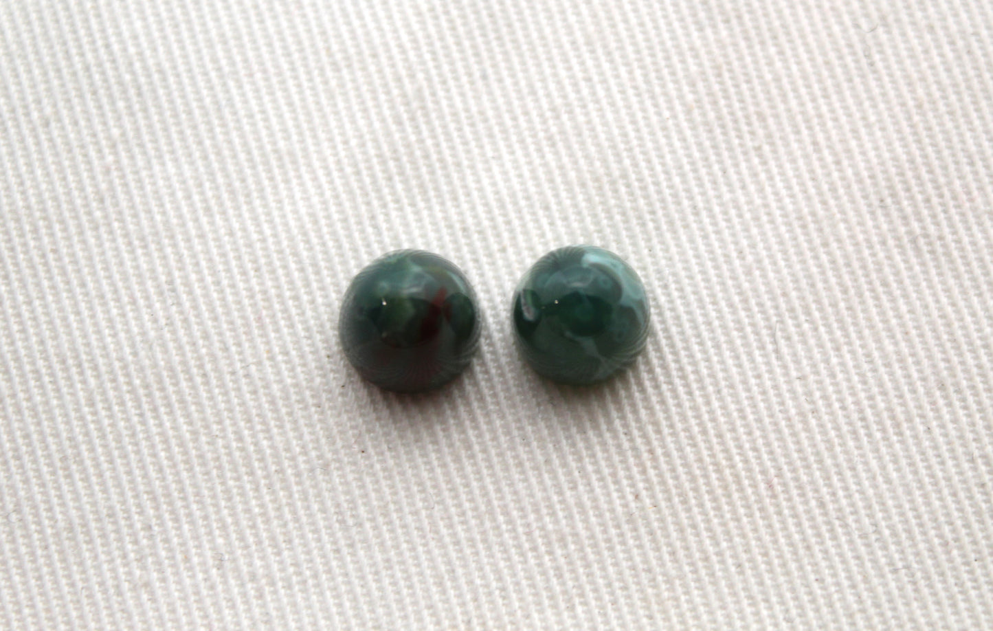 Ocean Jasper Bullets Gemstones 8X7 MM Green