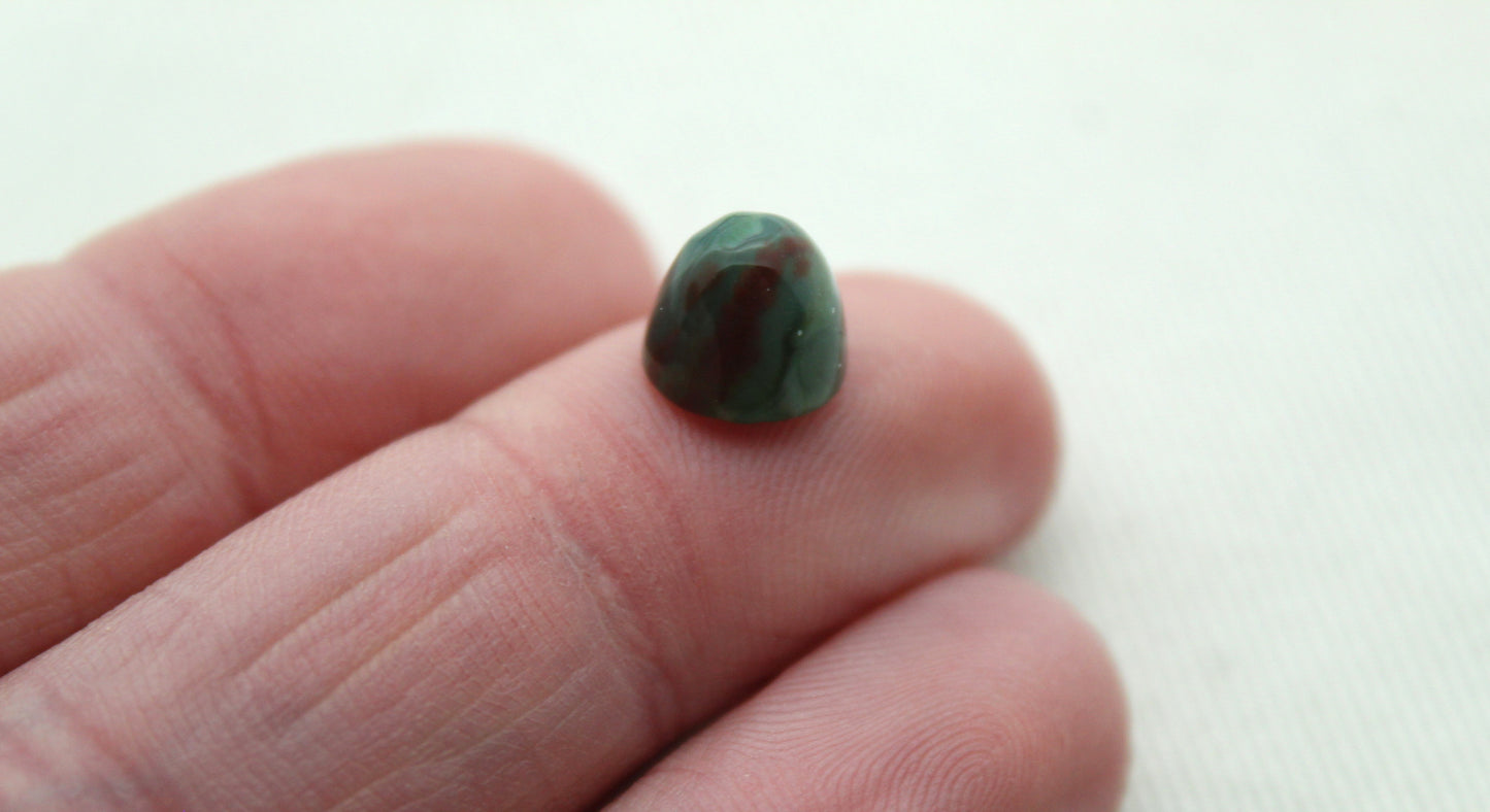 Ocean Jasper Bullets Gemstones 8X7 MM Green