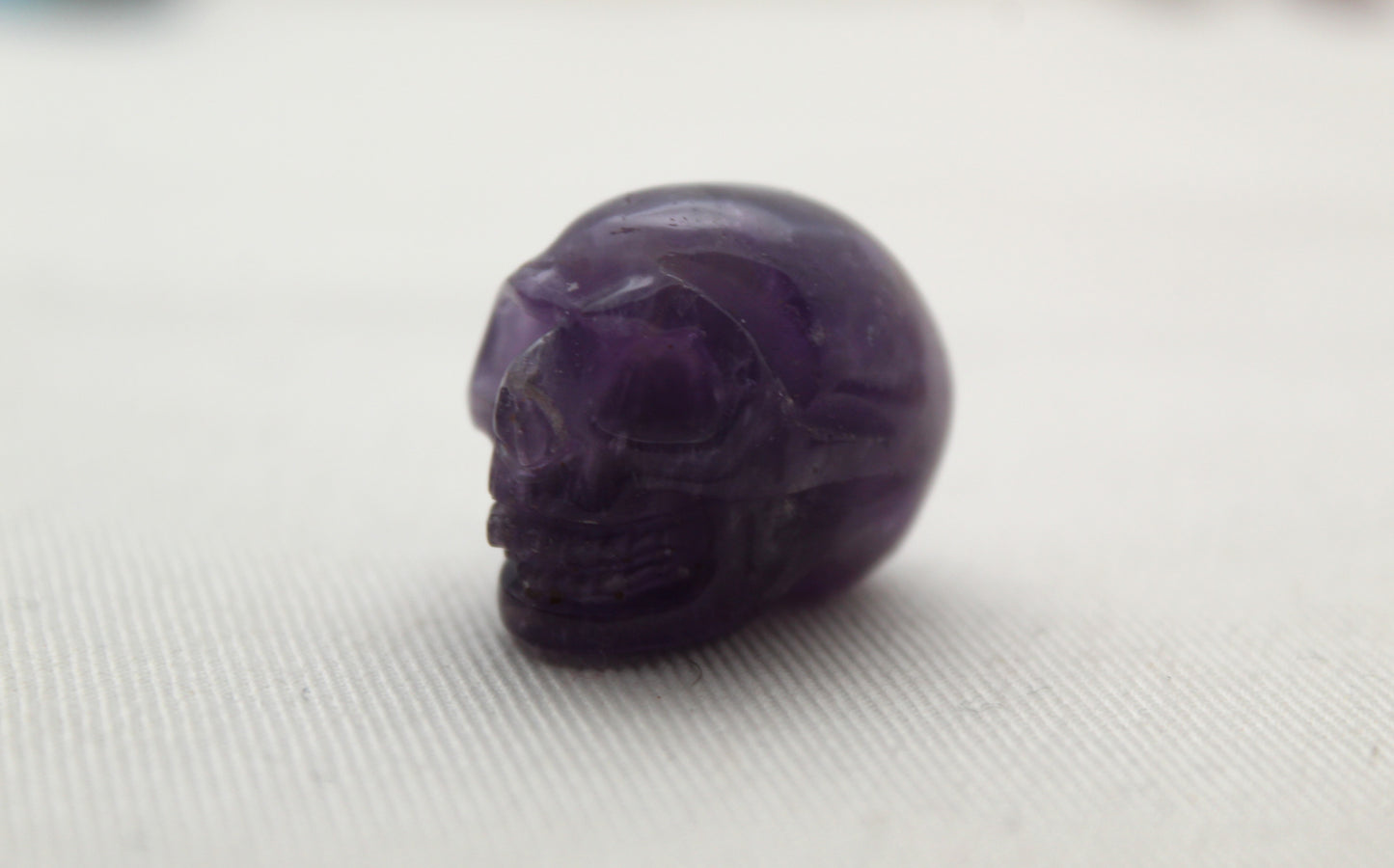 One Amethyst SKULL natural Gemstone