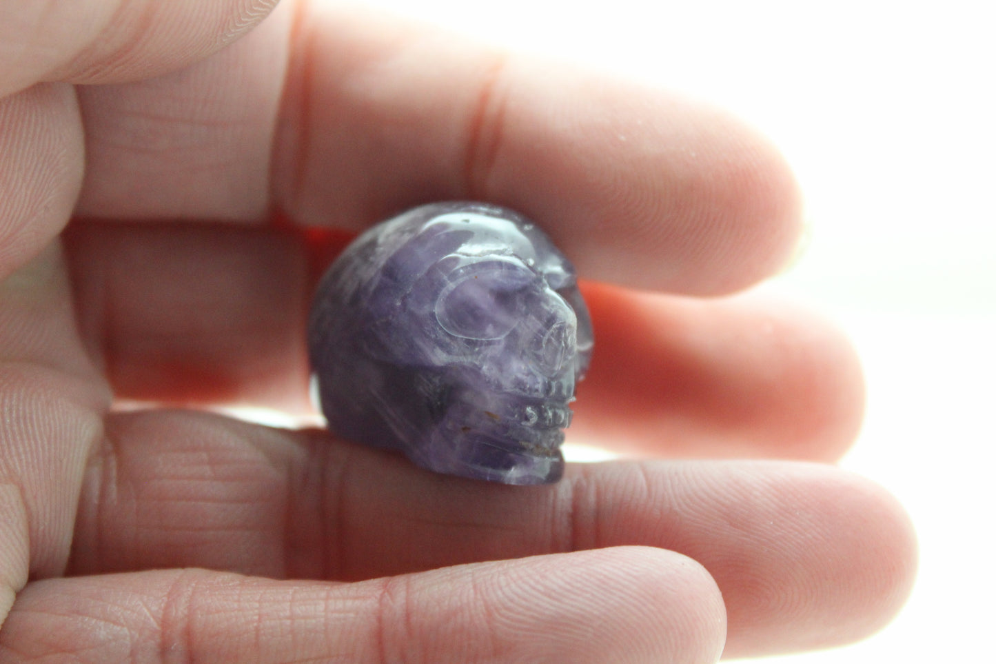 One Amethyst SKULL natural Gemstone