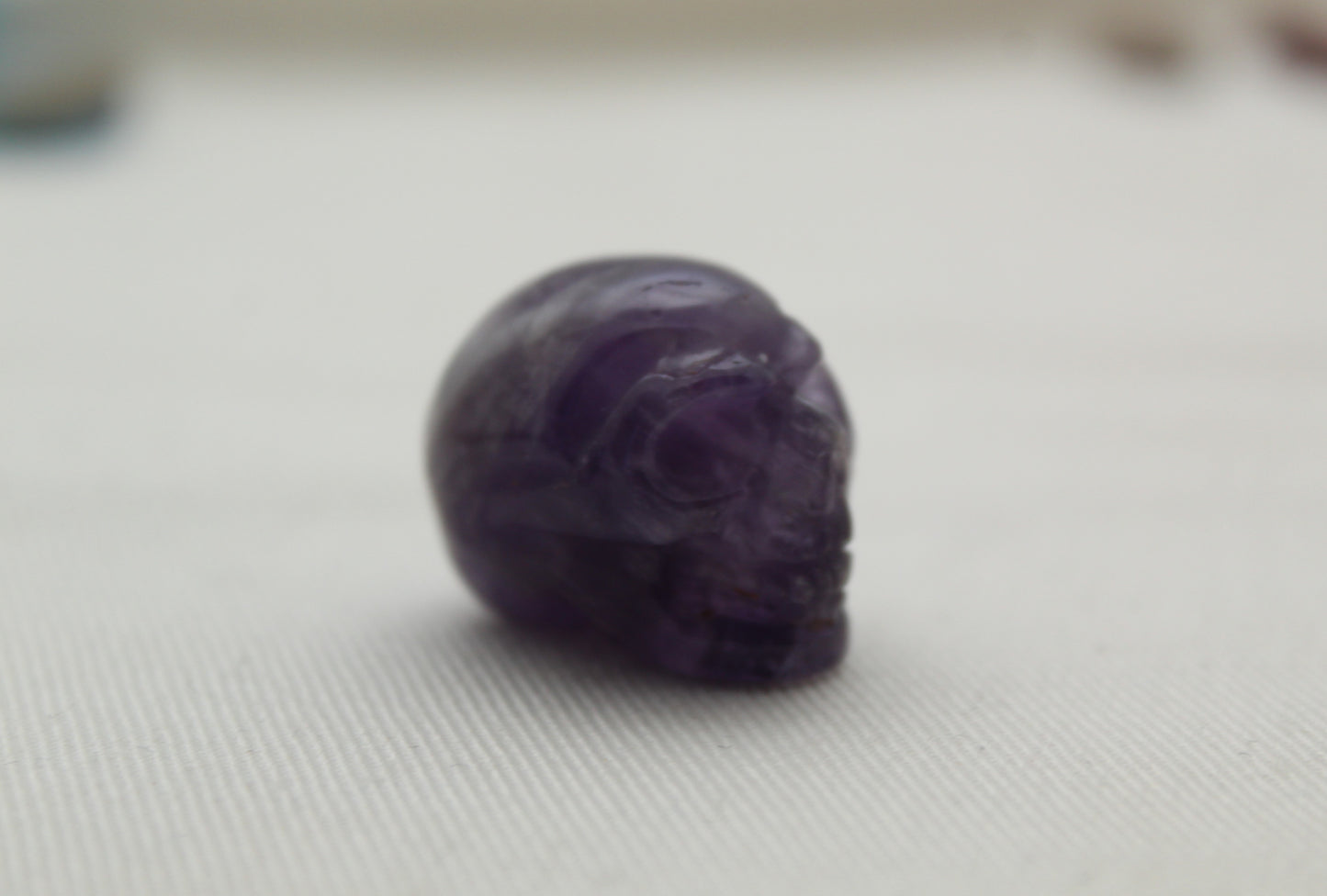 One Amethyst SKULL natural Gemstone