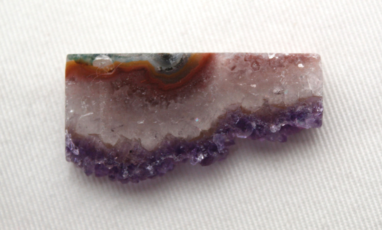 Amethyst slice gemstone druzy rectangle