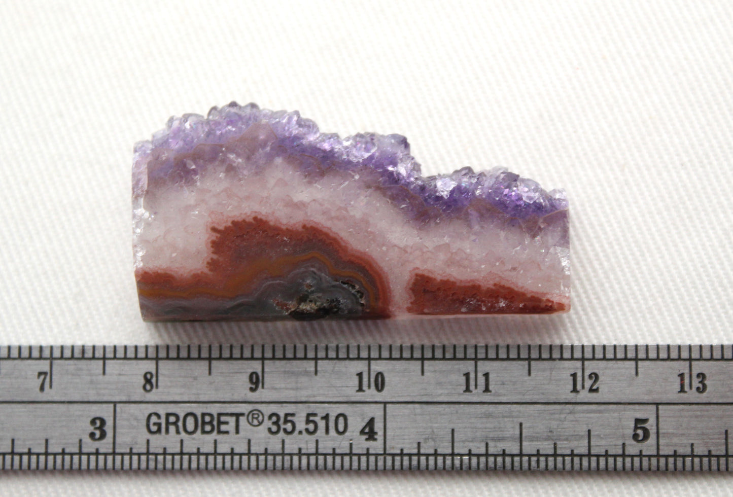 Amethyst slice gemstone druzy rectangle