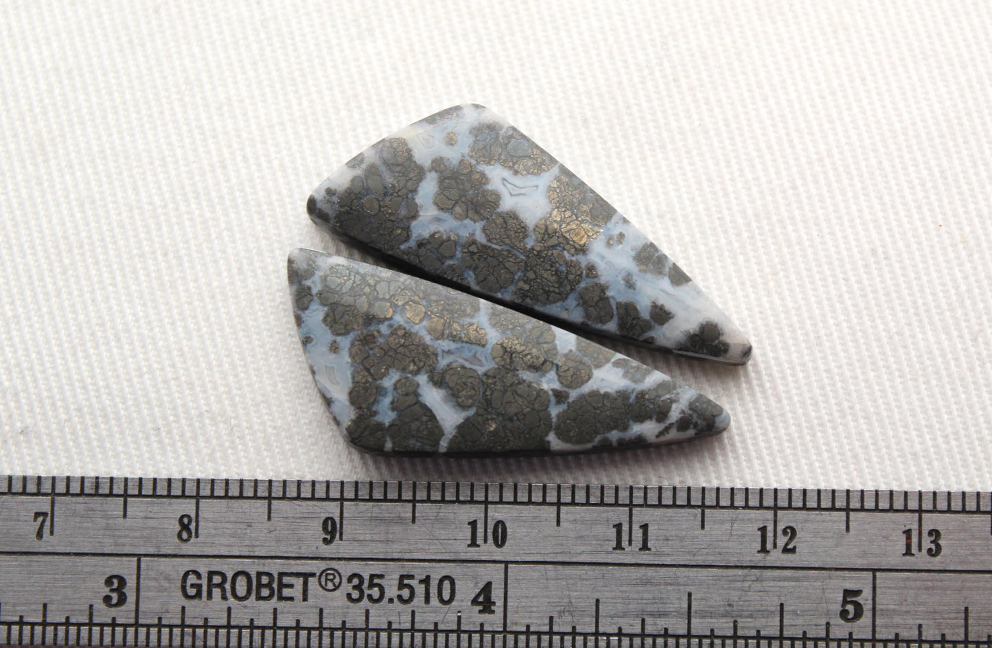 Marcasite Cabochons Pair Gemstones