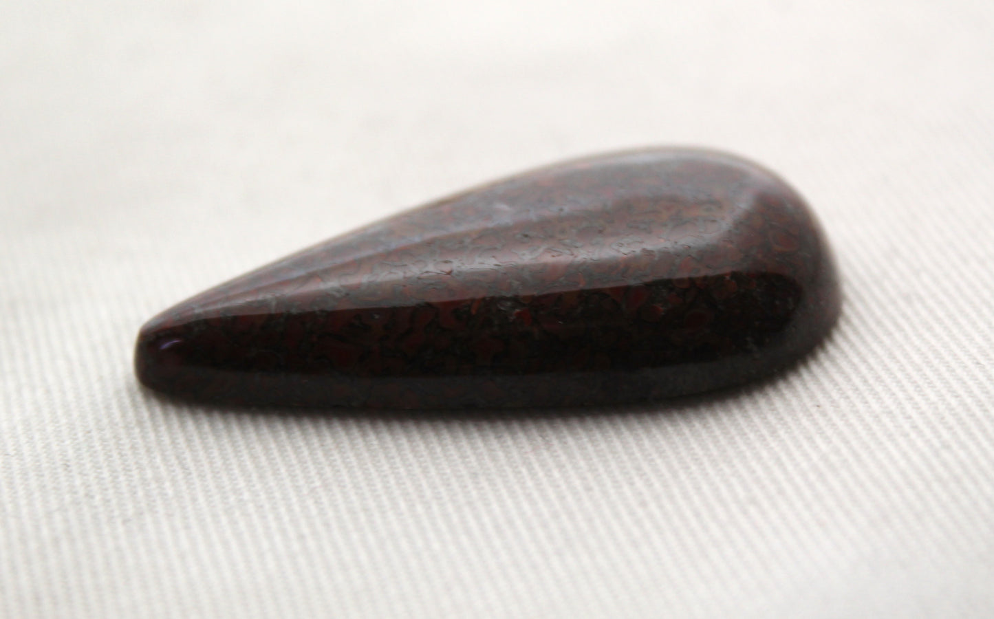 Dinosaur Bone Cabochon Long Teardrop red fossil