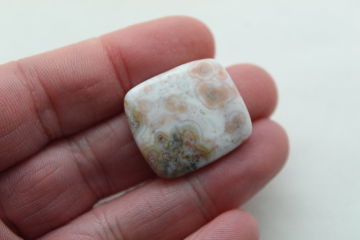 Ocean Jasper Cabochon Gemstone freeform white stone