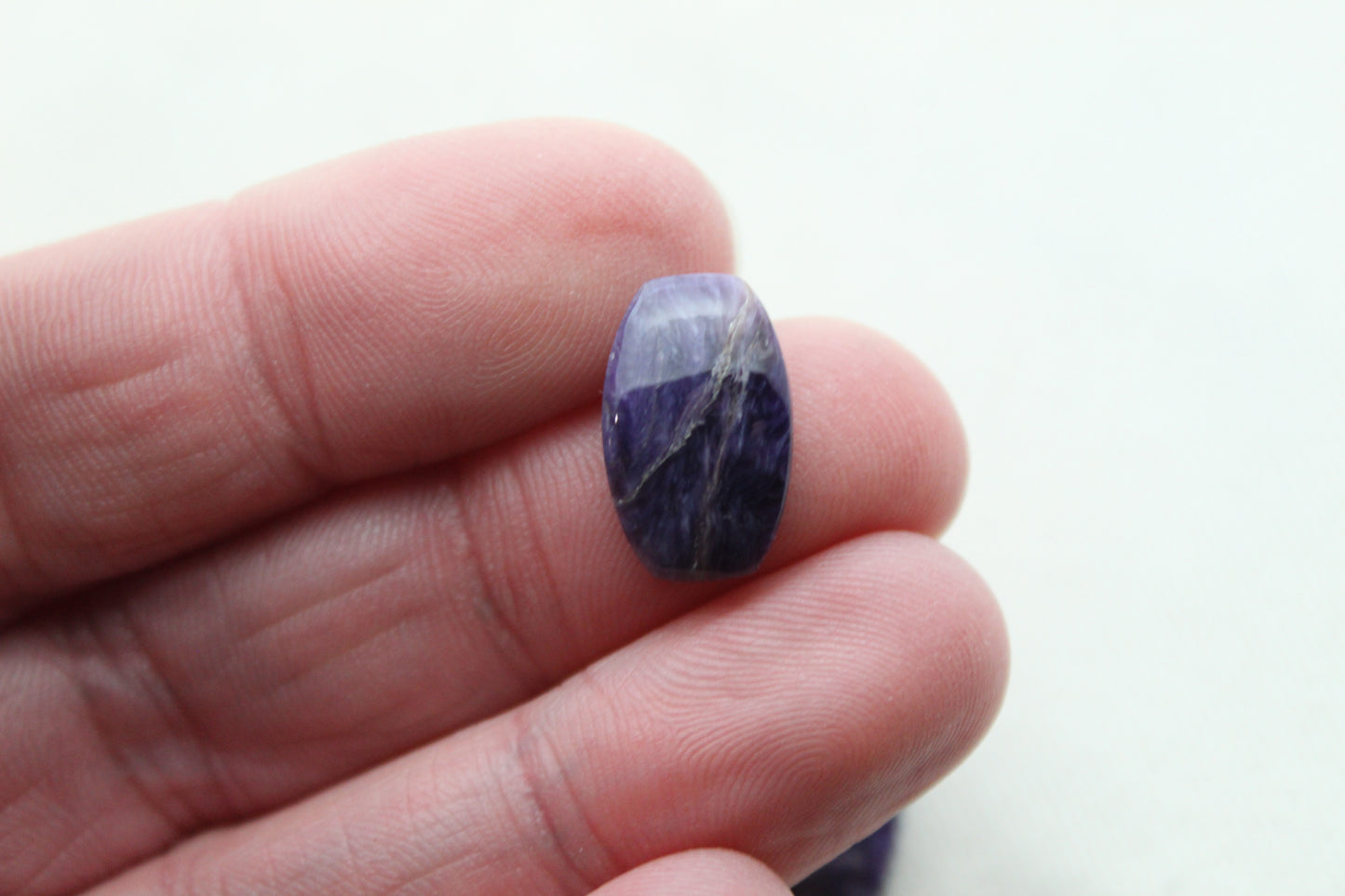 TWO Charoite Cabochon purple Gemstone 10X15MM