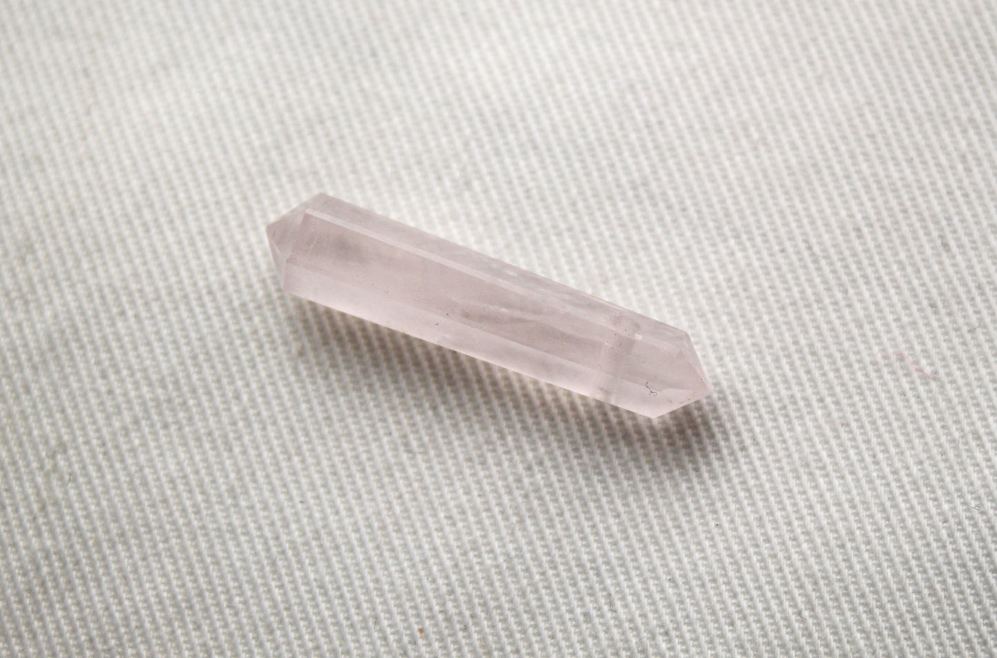 Small Double points Pink quartz gemstone pendant size DRILLED