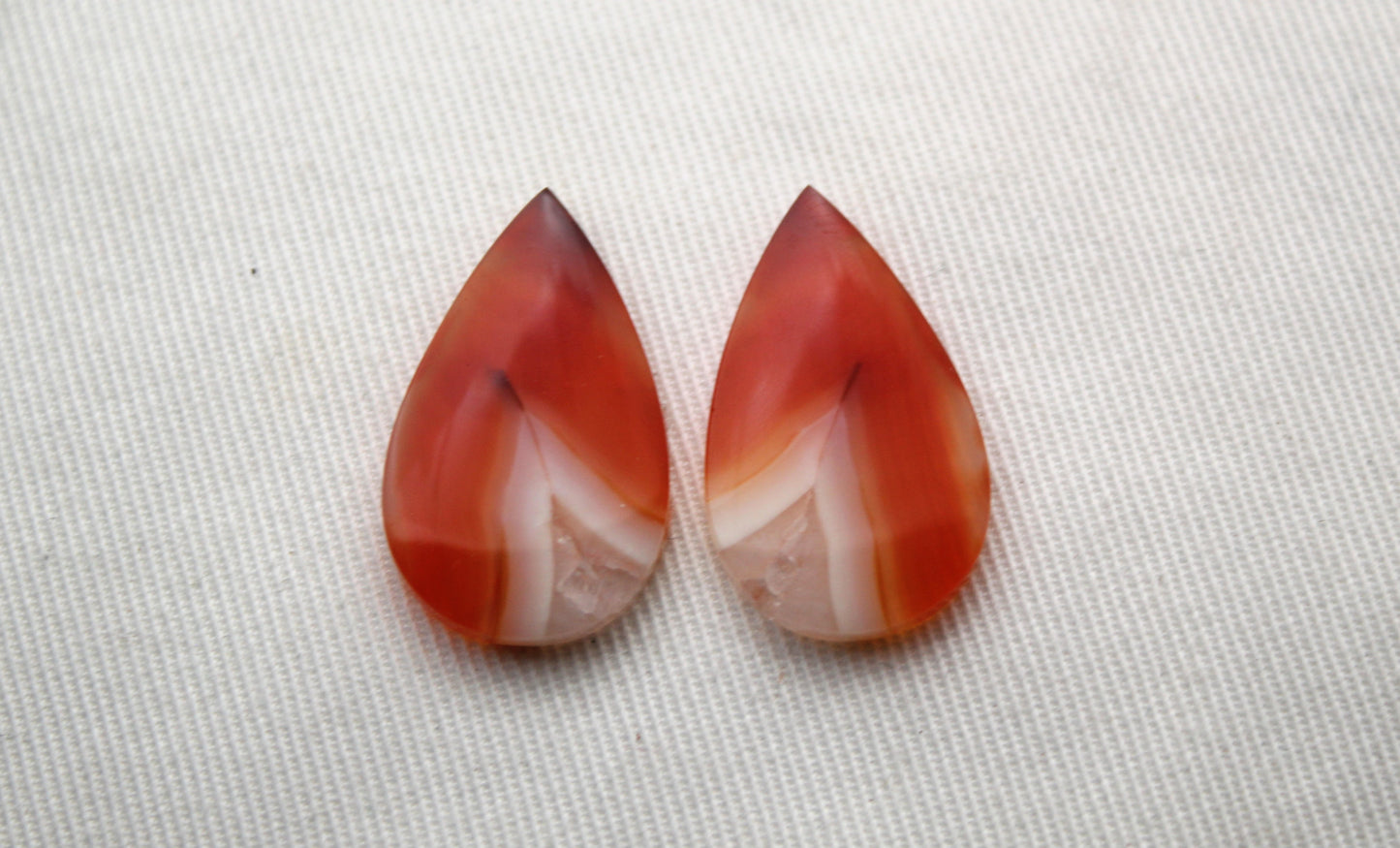 Banded Agates Cabochons Gemstone orange