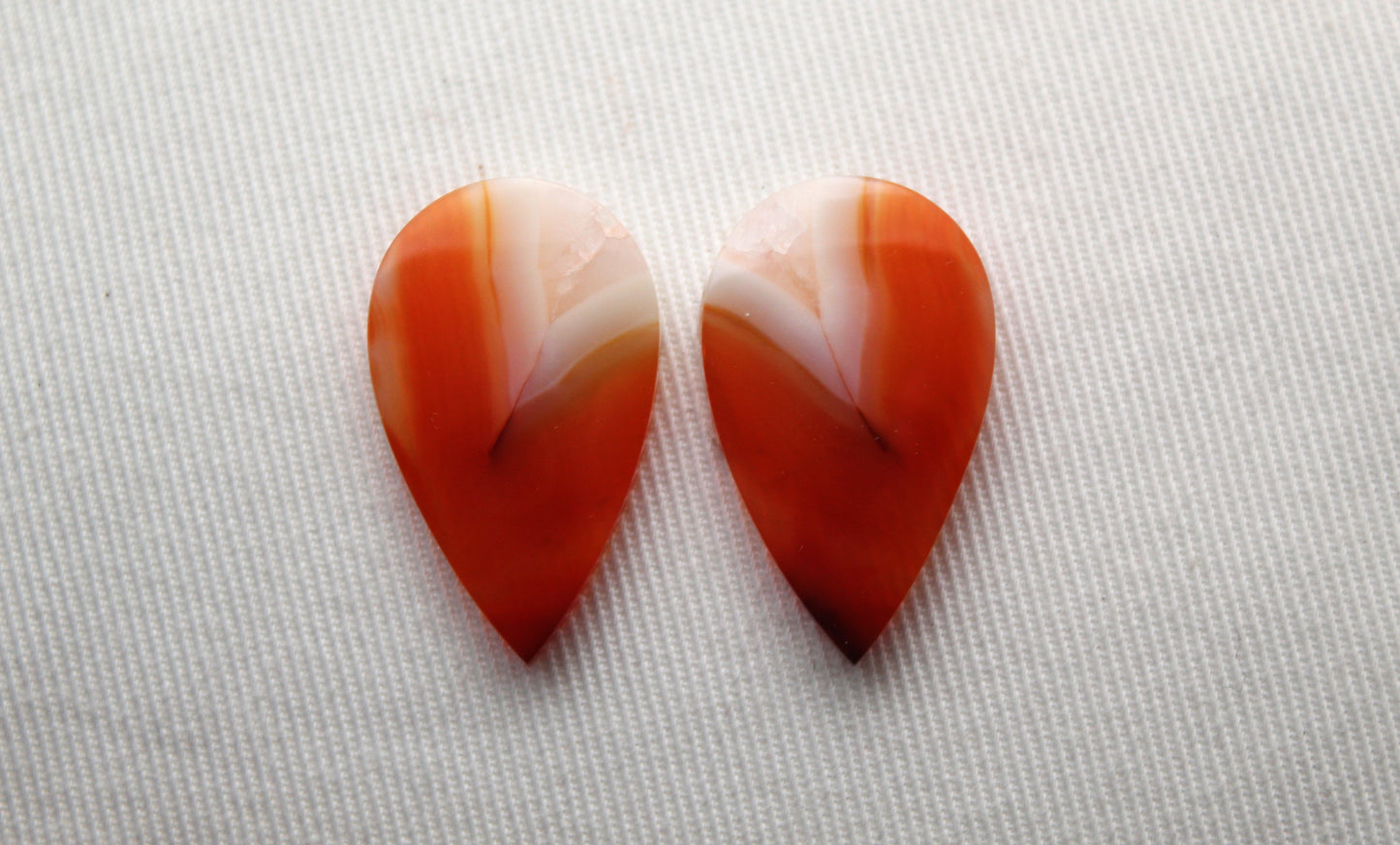 Banded Agates Cabochons Gemstone orange