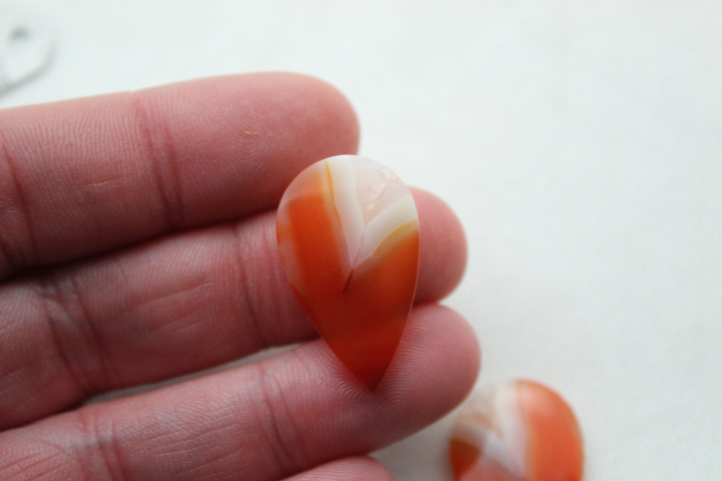 Banded Agates Cabochons Gemstone orange