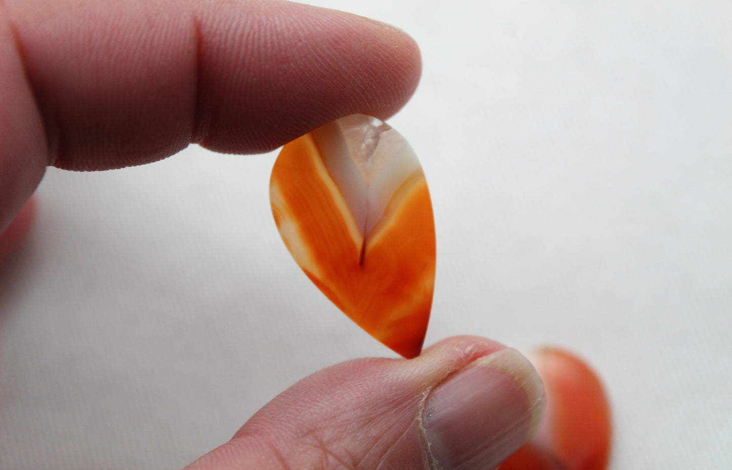 Banded Agates Cabochons Gemstone orange