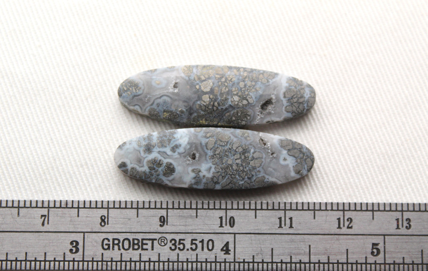 Marcassite Cabochons Paire Pierres précieuses ovales