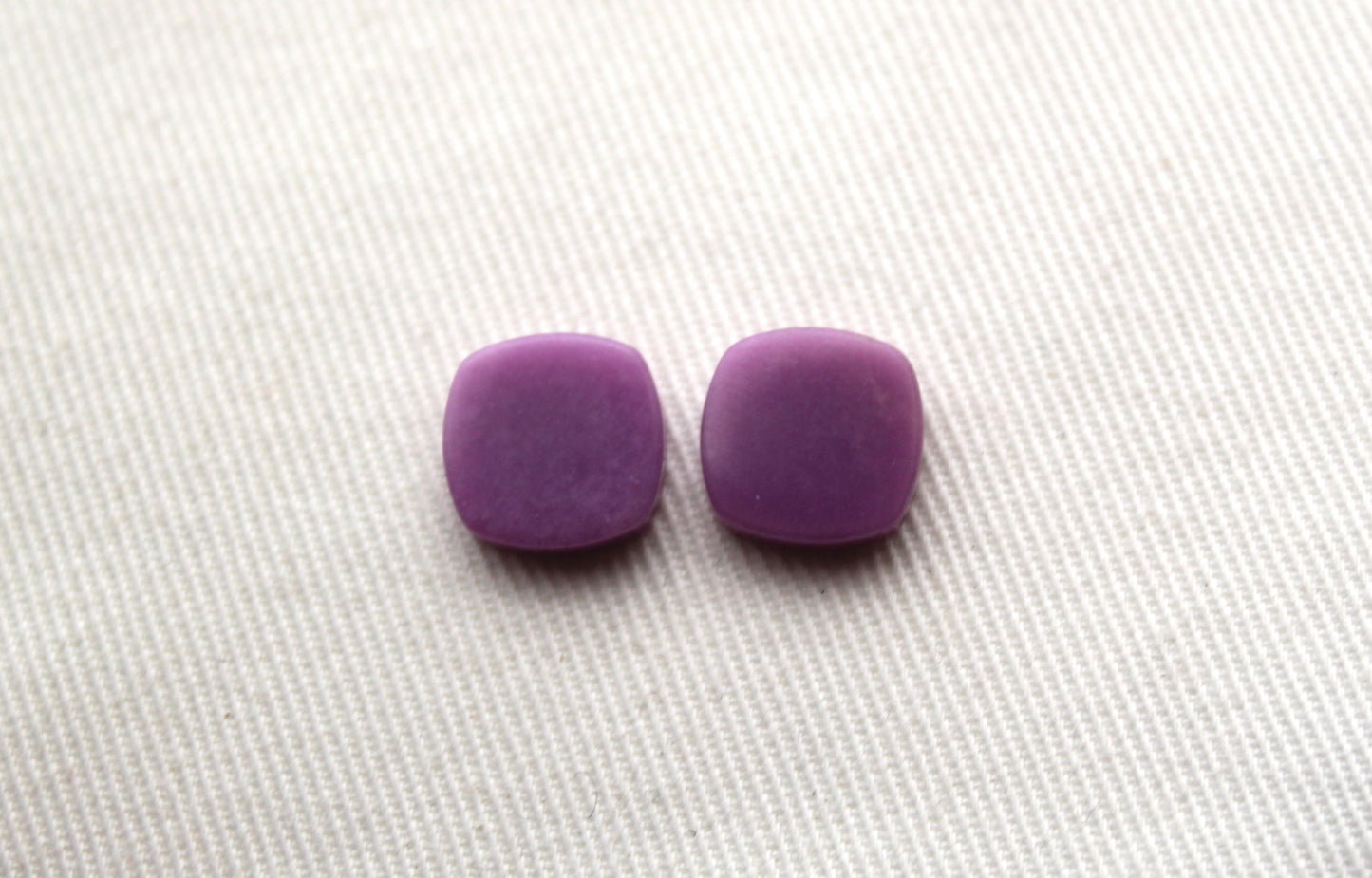 TWO square cushion phosphosiderite flat Cabochons 10MM
