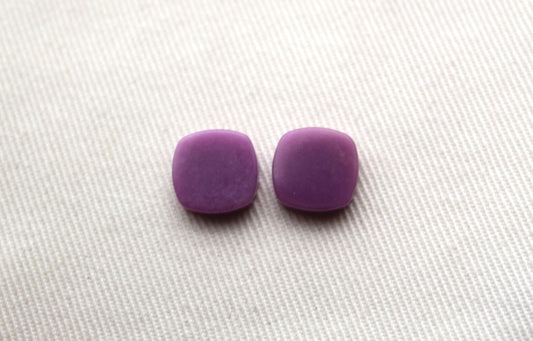 TWO square cushion phosphosiderite flat Cabochons 10MM