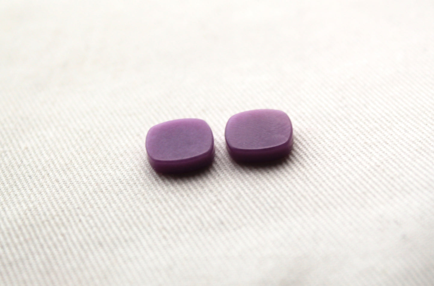TWO square cushion phosphosiderite flat Cabochons 10MM