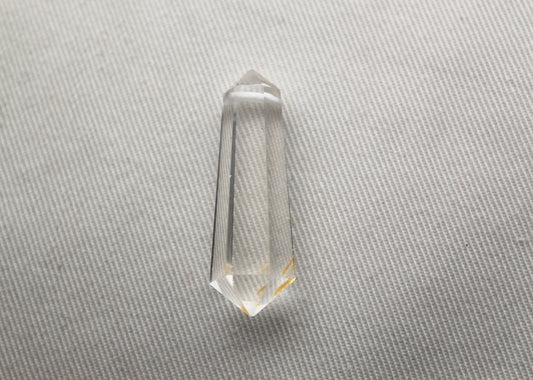 Crystal Quartz double point Tower gemstone pendant size DRILLED