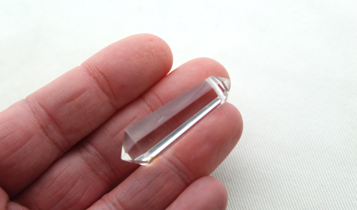 Crystal Quartz double point Tower gemstone pendant size DRILLED