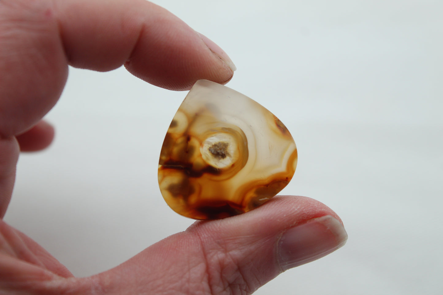 Indonesian Agate Cabochon Pear natural gemstone