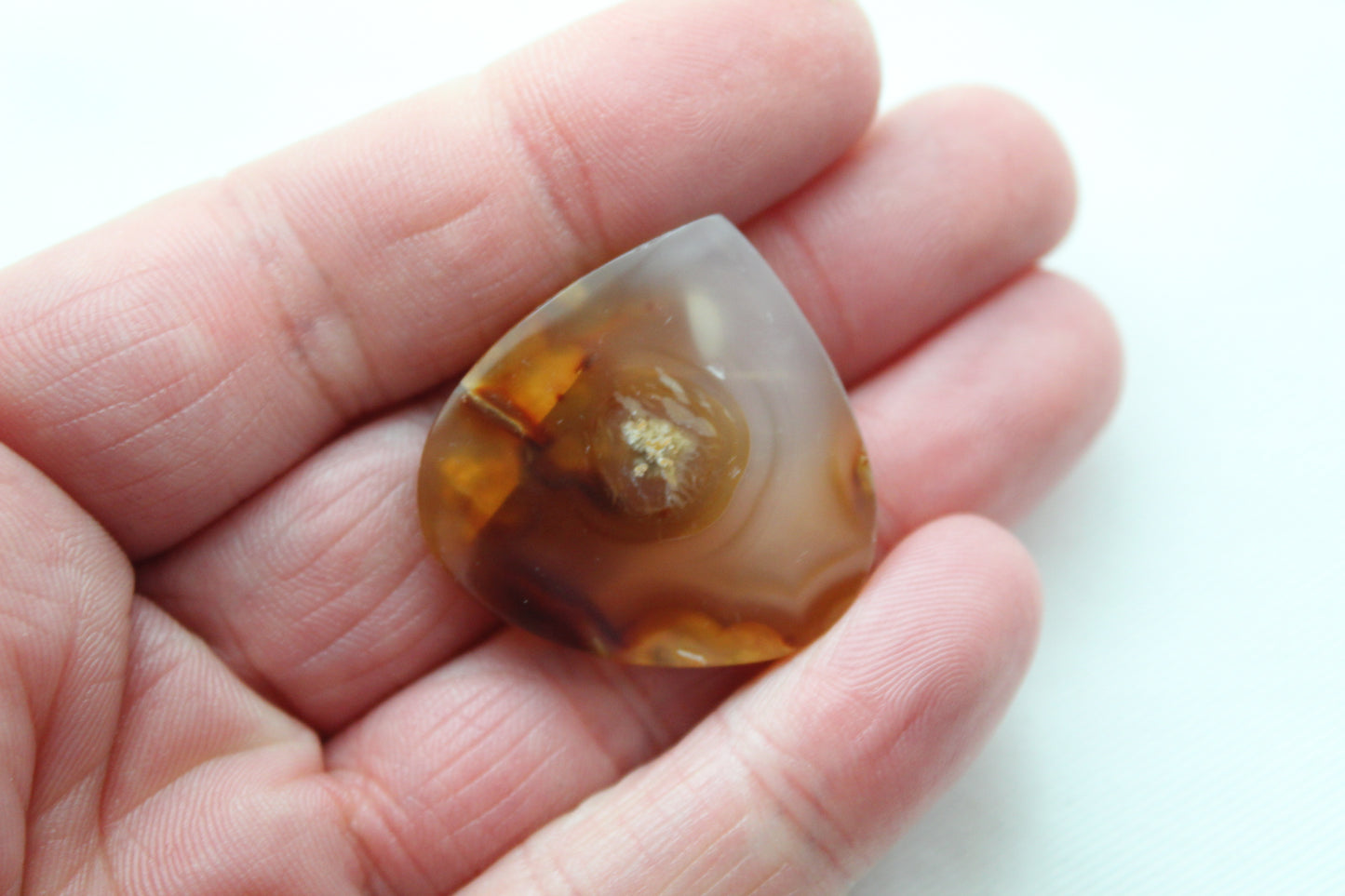 Indonesian Agate Cabochon Pear natural gemstone