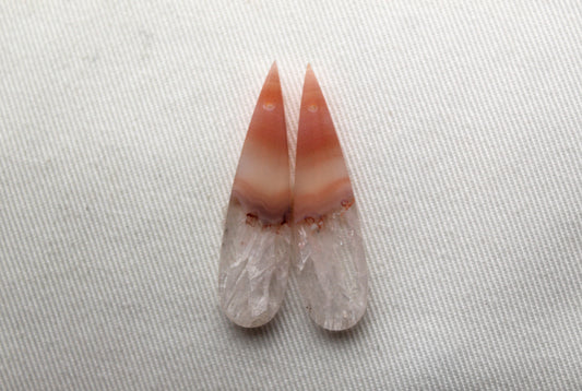 Banded Agate Cabochon Gemstone orange