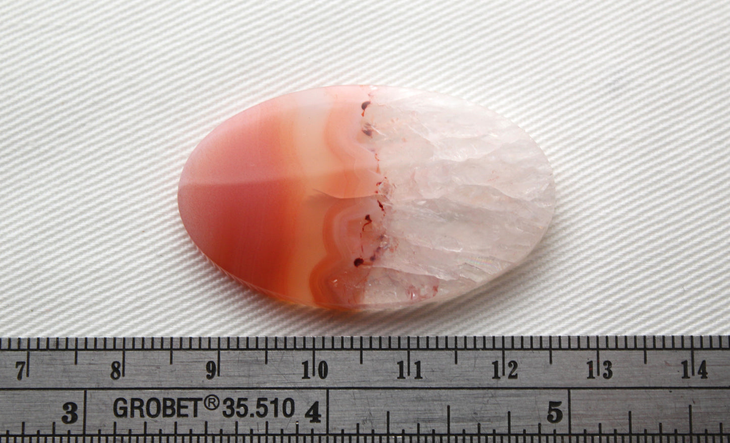 Banded Agate Cabochon Gemstone orange Oval