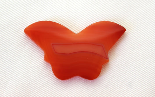 Butterfly Banded Agate Cabochon Gemstone orange clear