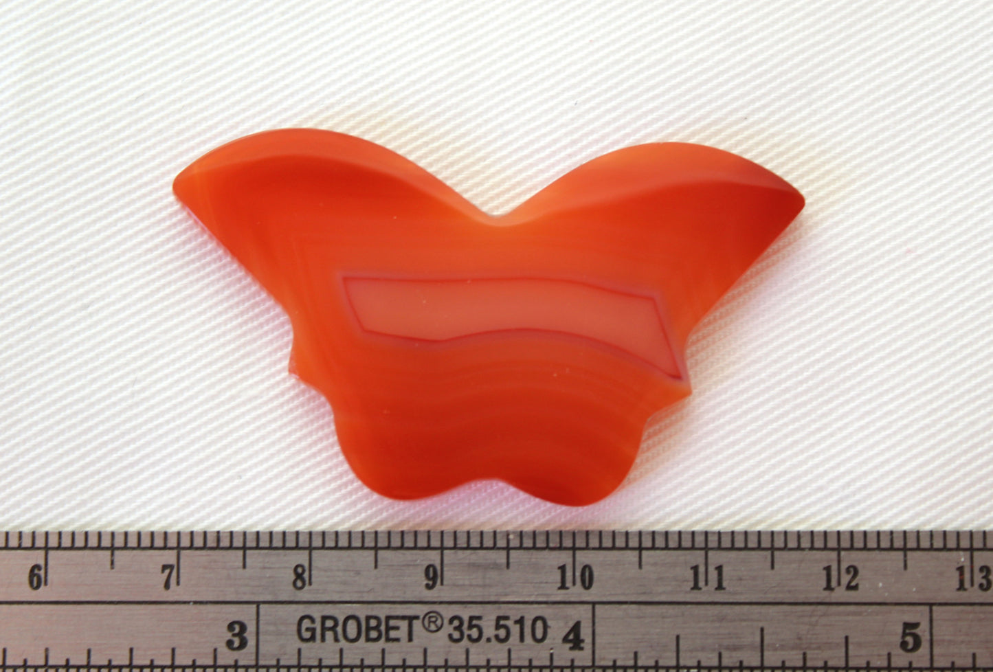 Butterfly Banded Agate Cabochon Gemstone orange clear