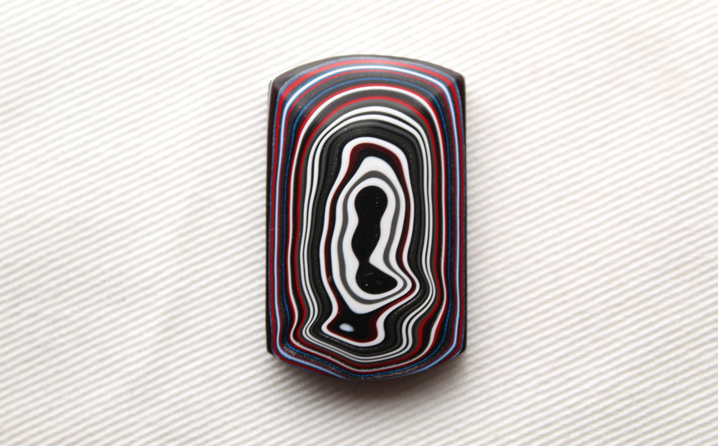 Rectangle Fordite Cabochon white red black blue Cushion