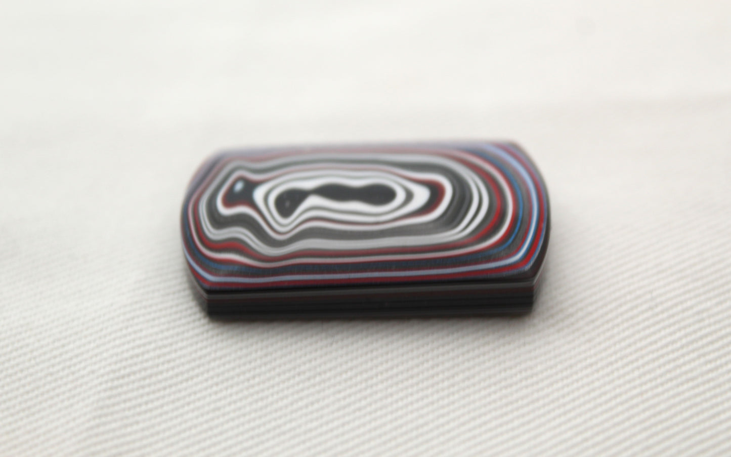 Rectangle Fordite Cabochon white red black blue Cushion