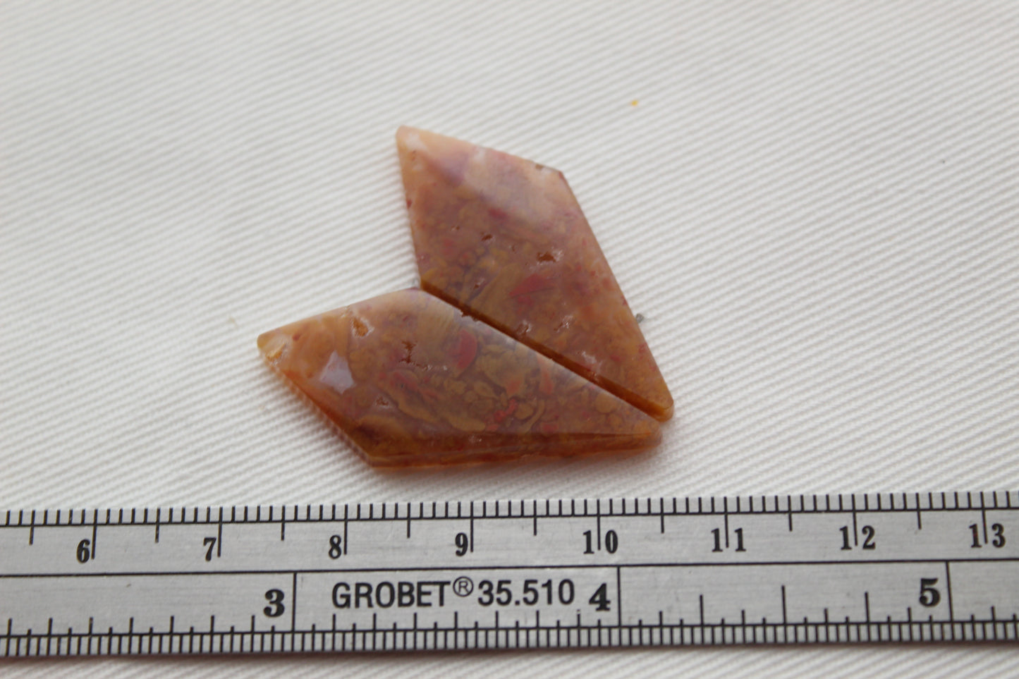 Pair of Mexican Agate Cabochons Freeform gemstones