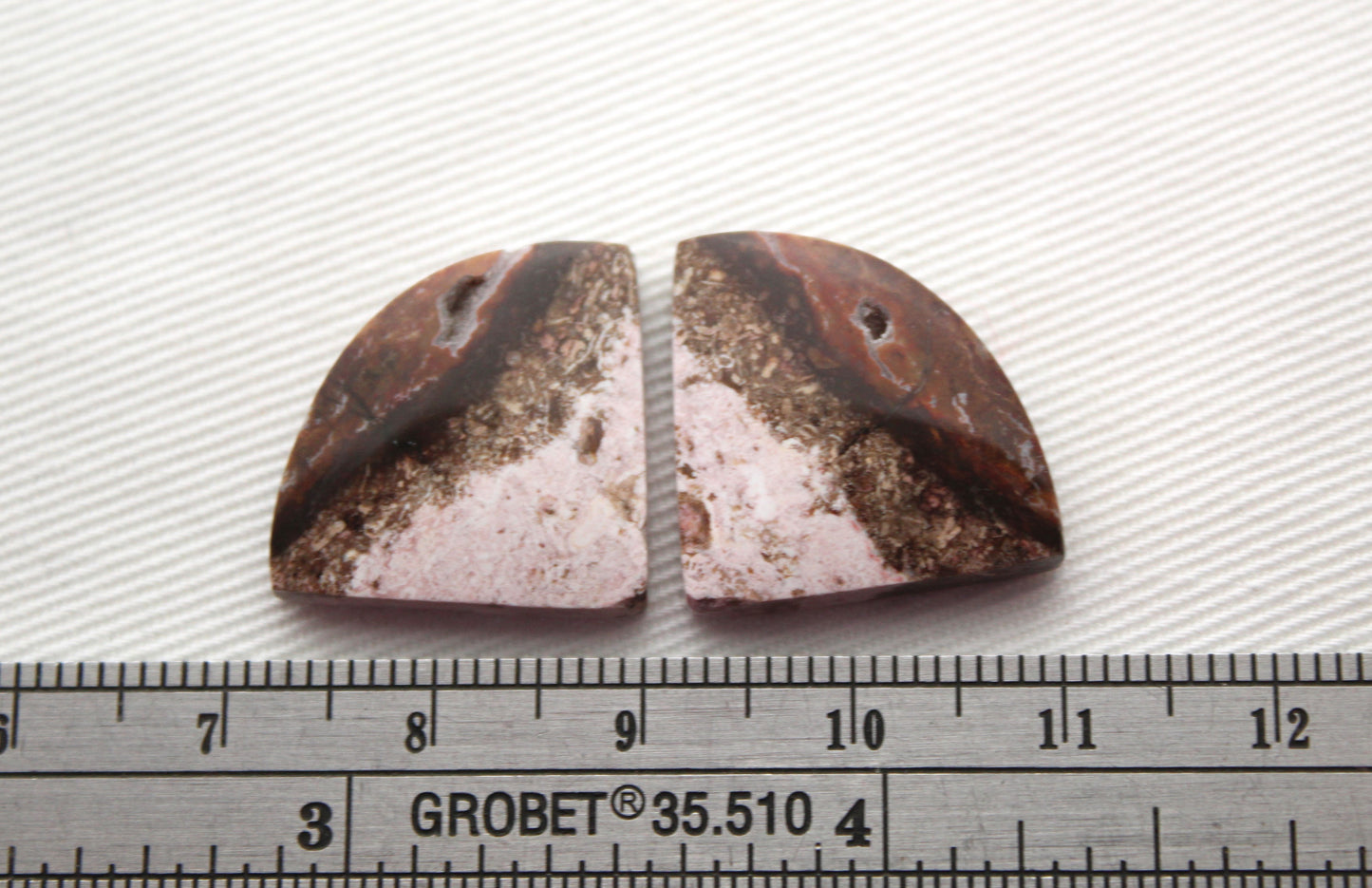 Indonesian Pink Jasper Pair Cabochons Gemstone natural