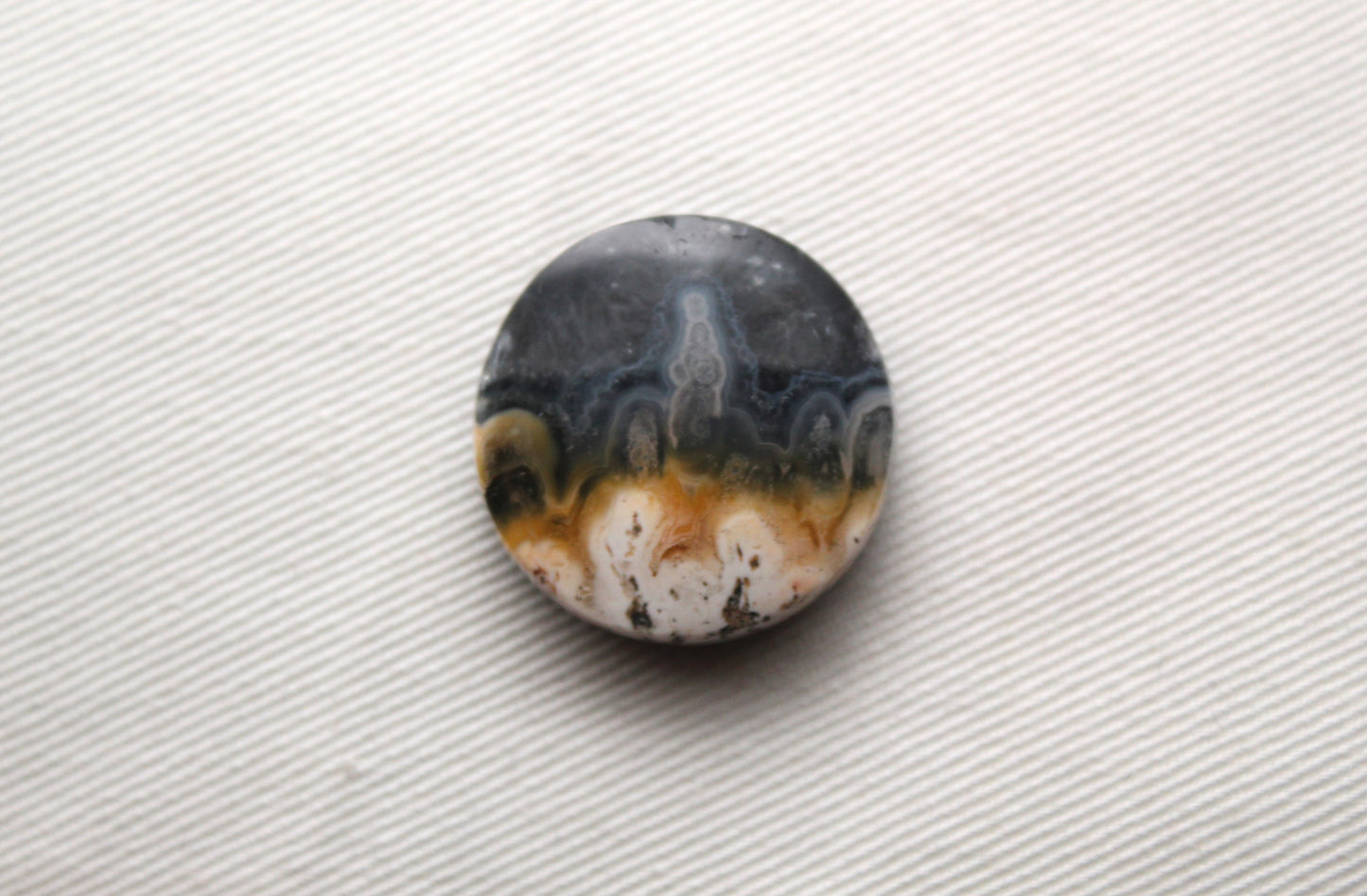 <tc>Agate Plume DOUBLET Cabochon goutte</tc>