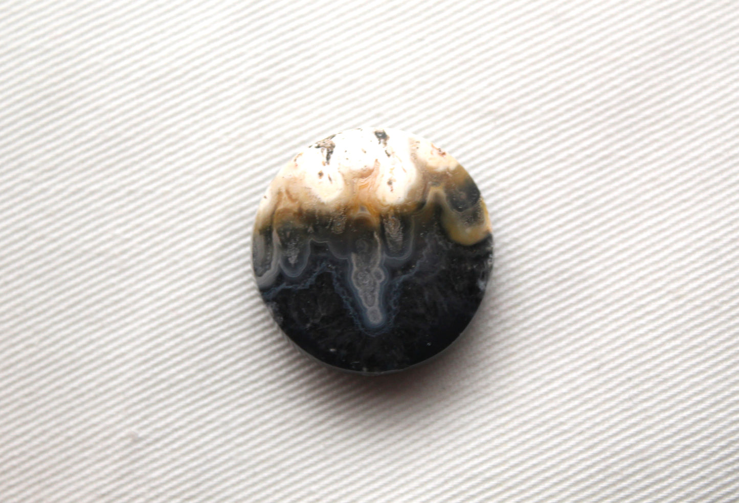 <tc>Agate Plume DOUBLET Cabochon goutte</tc>