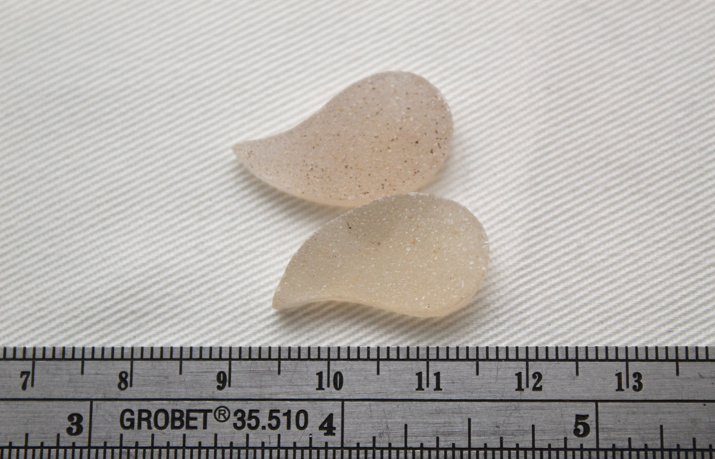 White Druzy Pair Cabochons freeform