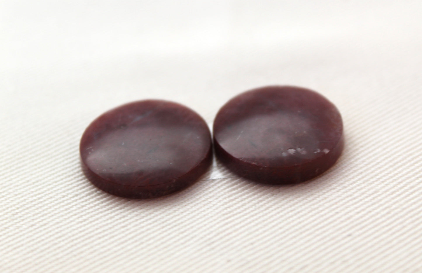 Pink Agate Pair Cabochons Gemstone round 18MM