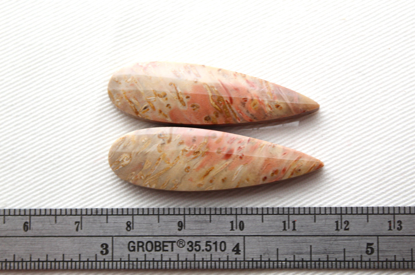 Red Palm Root Cabochon Pair natural gemstones