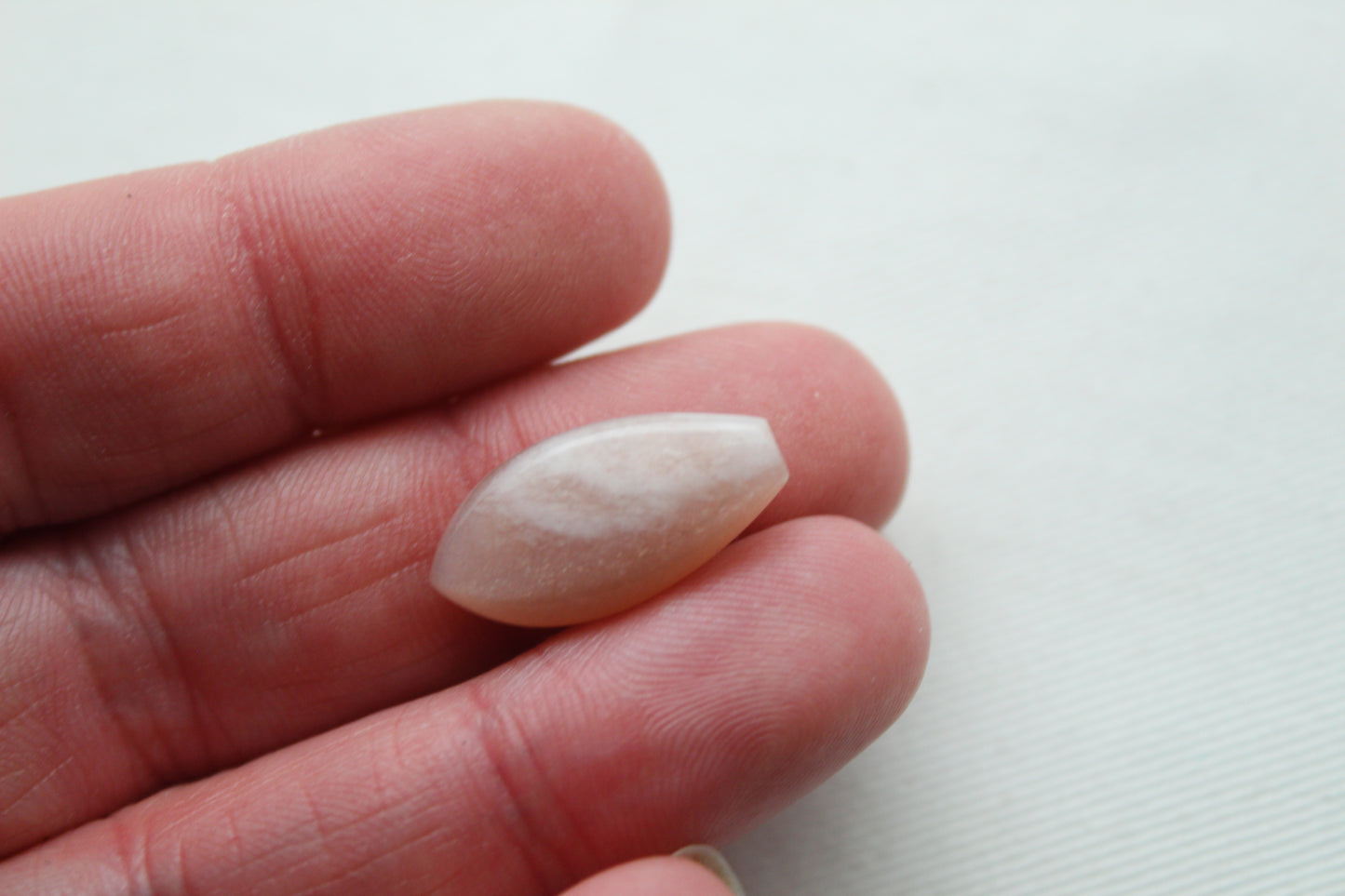 Pair of Peach Moonstone Gemstones top drilled