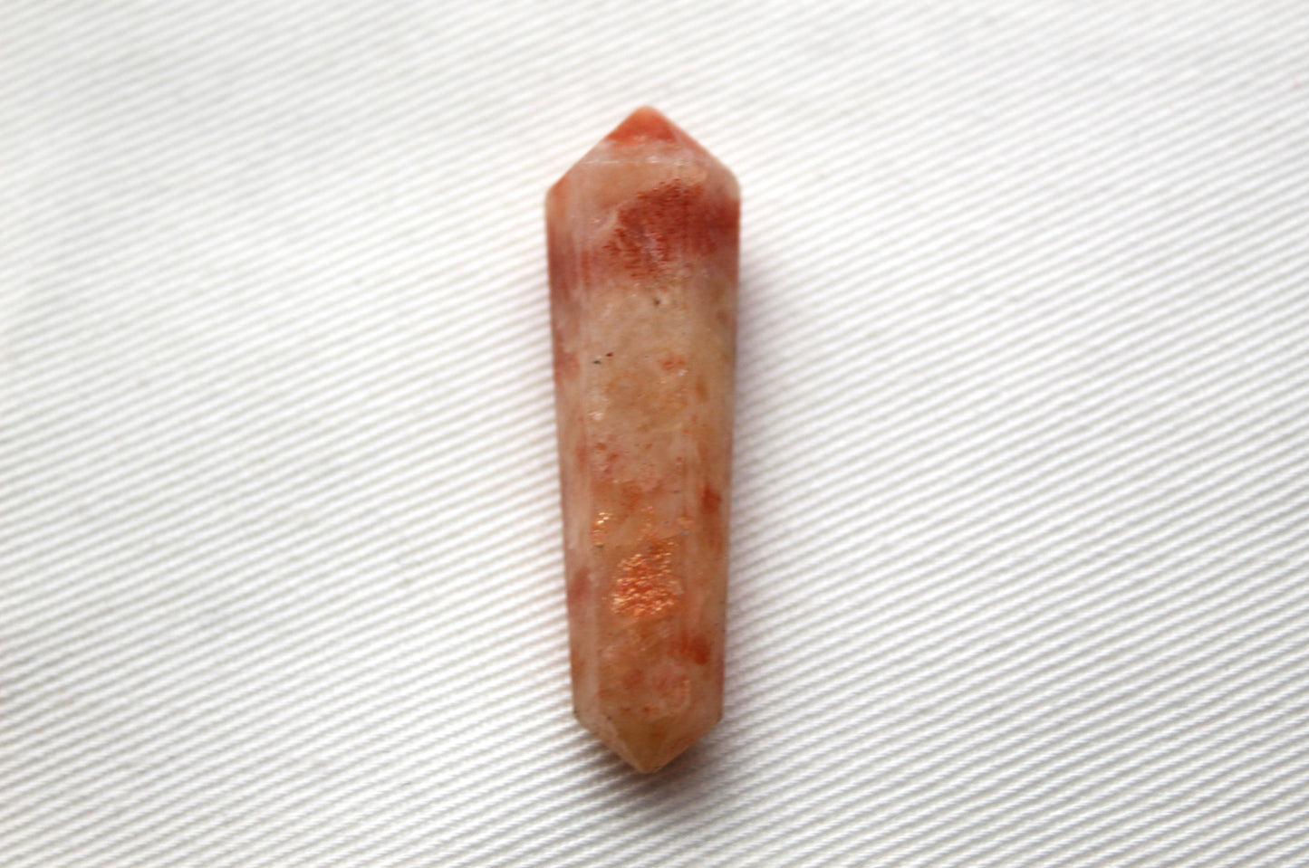 Sunstone double point Tower gemstone pendant size UNDRILLED