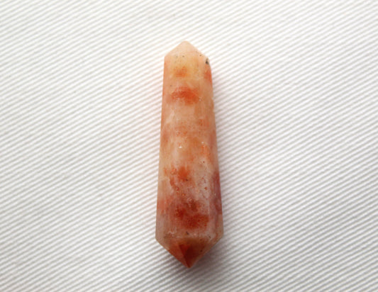 Sunstone double point Tower gemstone pendant size UNDRILLED