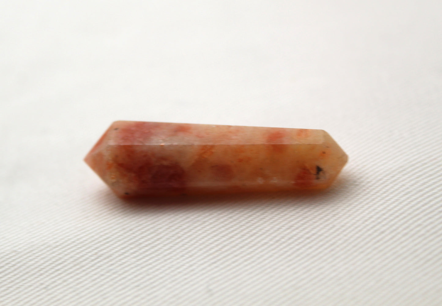 Sunstone double point Tower gemstone pendant size UNDRILLED