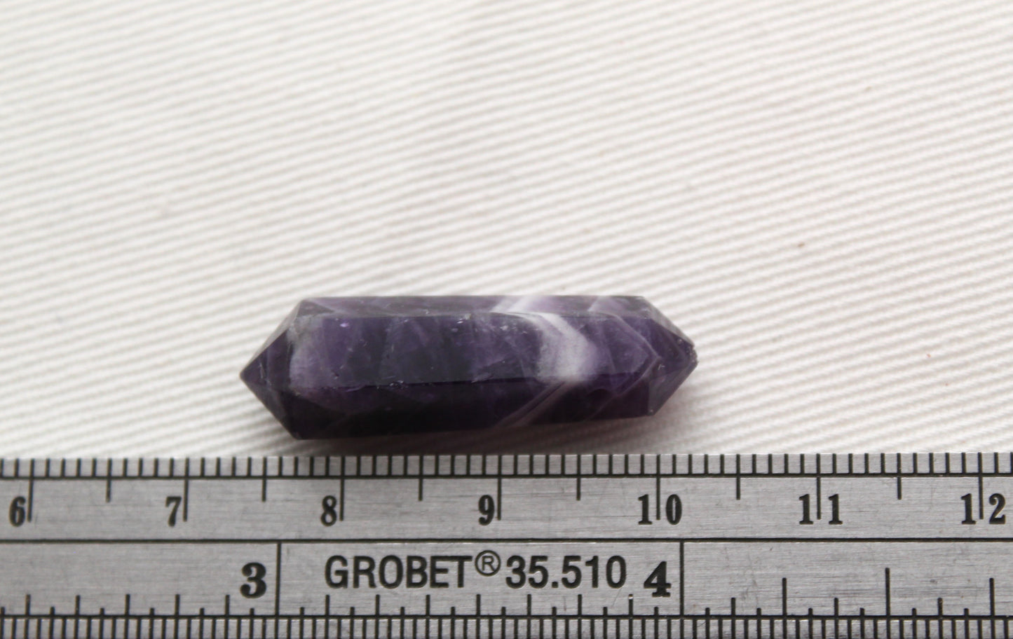 Amethyst Chevron double point Tower gemstone pendant size DRILLED