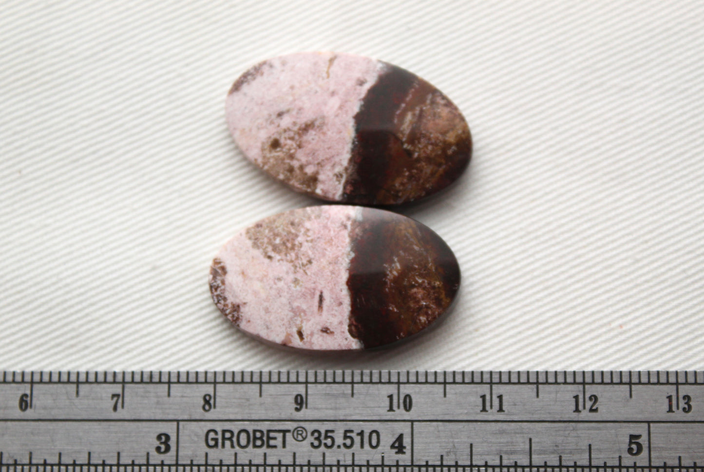 Indonesian Pink Jasper Pair Cabochons Gemstone natural Oval