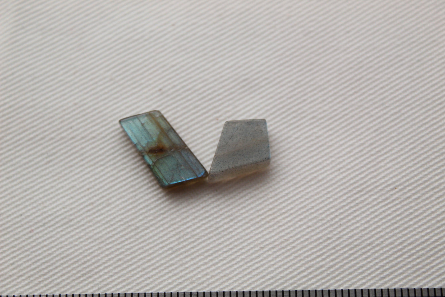 TWO Small Labradorite Cabochon gemstones