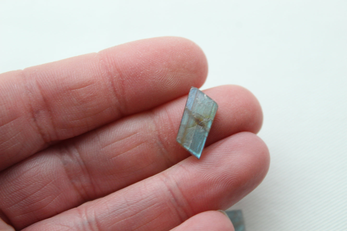 TWO Small Labradorite Cabochon gemstones